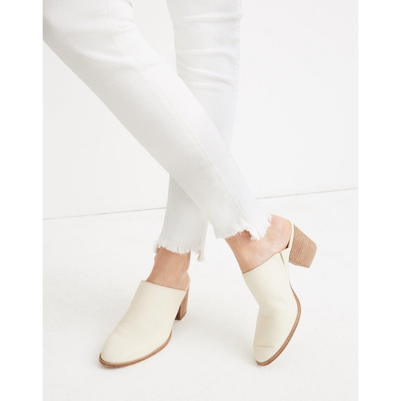 ❌SOLD❌ Madewell 10" high-rise skinny jeans in pure white: - Picture 4 of 4